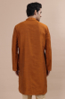 Rust Cotton Slub Long Kurta