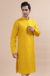 Yellow Cotton Long Kurta