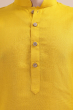 Yellow Cotton Long Kurta