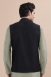 Black Embroidered Cotton Slub Ethnic Jacket