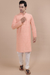 Orange Cotton Long Kurta