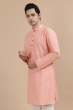 Orange Cotton Long Kurta