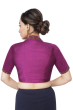 MAGENTA COTTON TUSSAR HAND EMBRIODERED BLOUSE