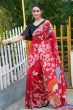 Red Digital Printed Pure Silk Saree