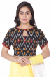 BLACK COTTON IKKAT BLOUSE