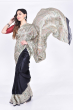 Rene Black Madhubani Printed Pure Silk Saree