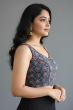 Blue Ajrak Printed Blouse
