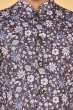 BROWN DIGITAL PRINTED ETHNIC JACKET