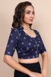 Blue Flex Printed Blouse