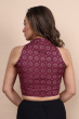 Maroon Flex Printed Blouse