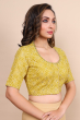 Yellow Flex Printed Blouse