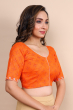 Orange Flex Printed Blouse