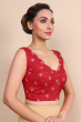 Red Flex Printed Blouse