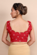 Red Flex Printed Blouse