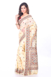 OFF WHITE KANTHA STITCH SILK SAREE