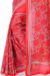 RED KANTHA STITCH SILK SAREE