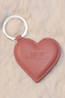 GENUINE LEATHER PEACH KEY RING