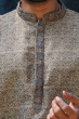 GREY JACQUARD WOVEN EXCLUSIVE LONG KURTA