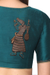  Green Cotton Silk Embroidered Blouse