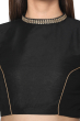 Black Cotton Tussar Blouse