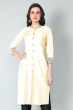 OFF WHITE COTTON SLUB EXCLUSIVE LONG KAMEEZ