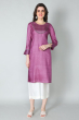 PURPLE TUSSAR LONG KAMEEZ