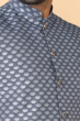 BLUE JACQUARD WOVEN ETHNIC JACKET
