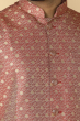MAROON JACQUARD WOVEN ETHNIC JACKET