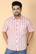 PINK COTTON PRINTED HALF SHIRT