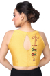 YELLOW COTTON TUSSAR EMBROIDERED BLOUSE