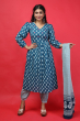 Blue Cotton Printed PANT SET