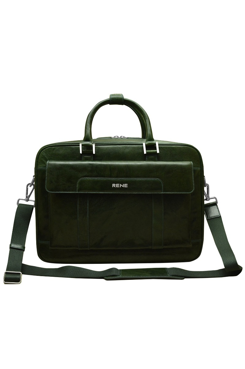 GENUINE LEATHER BOTTLE GREEN PROFESSIONAL BAG