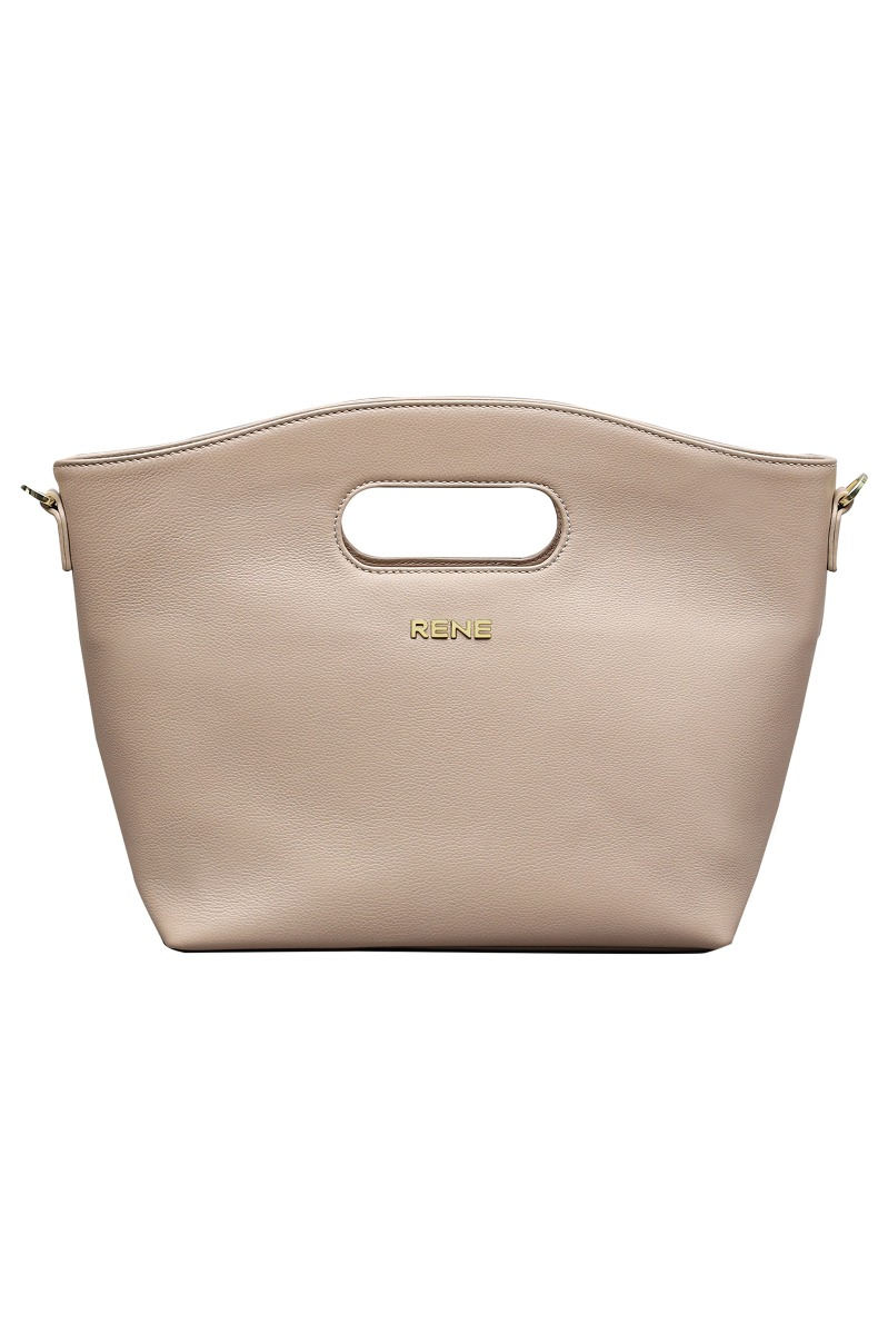 BOW SHOULDER HAND BAG CREAM