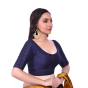 Navy Blue Cotton Tussar Blouse