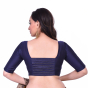 Navy Blue Cotton Tussar Blouse