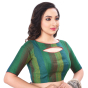Green Dupion silk blouse