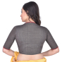  Dark Grey South Cotton Embroidered Blouse