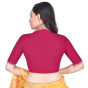  Magenta South Cotton Embroidered Blouse