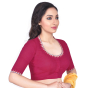  Magenta South Cotton Embroidered Blouse