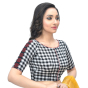 Black & White Cotton Embroidered Blouse