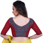 Red Ajrakh Print South Cotton Blouse