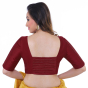 Red Cotton Tussar Blouse