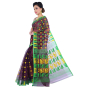 Maroon Cotton Jamdani Saree