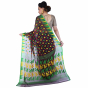 Maroon Cotton Jamdani Saree