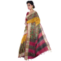 Multicolor Tussar Silk Printed Saree