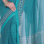 Green Chiffon Printed Saree